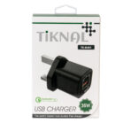 ⁦شاحن جداري TK-B401 مع منفذ USB-C وUSB-A⁩ - الصورة ⁦5⁩